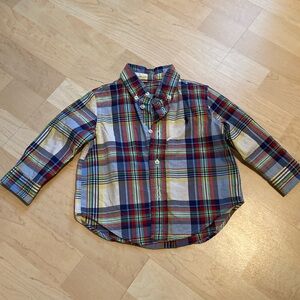 Ralph Lauren plaid long sleeve button down - 12 months